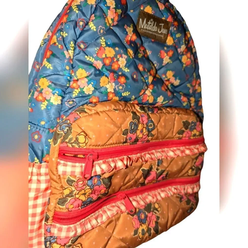 Matilda Jane floral‎ print patchwork backpack